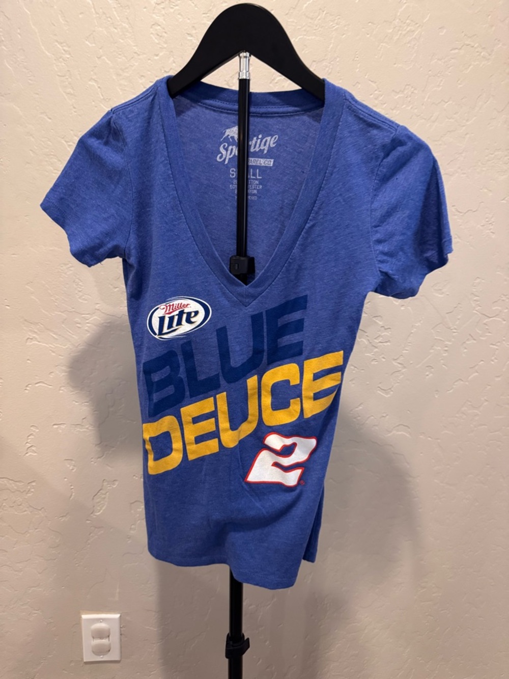 Miller Lite “Blue Deuce" Short Sleeve V-Neck Tee